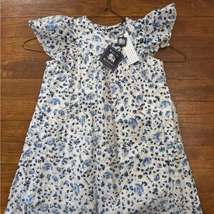 Charming Blue Floral Kids Dress